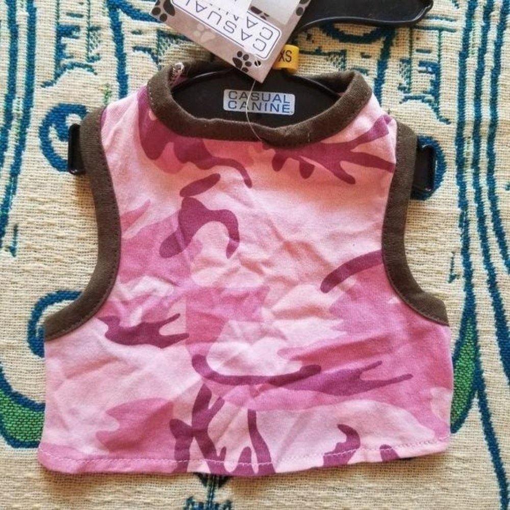 NWT XS Pink Camo Tank Casual Canine